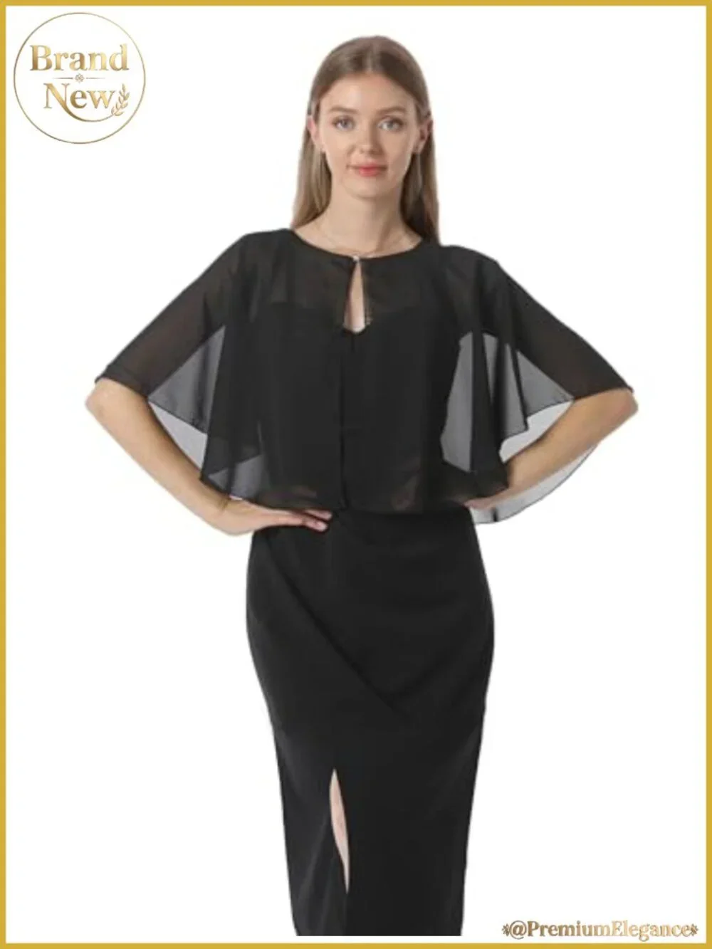 Chiffon Capelet Shawl Wrap Elegant Soft Wedding Evening Cover Up